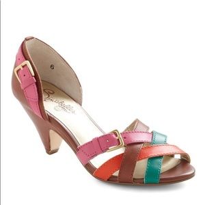 Seychelles Multi-colored Kitten Heel
